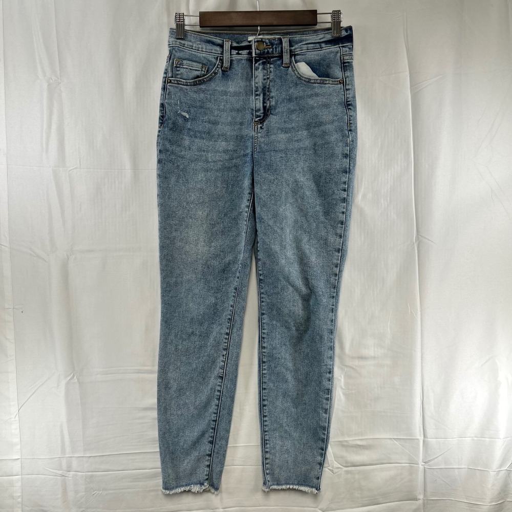 Altar'd State Skinny Jeans Womens 27 Blue Acid Wash‎ High Rise Raw Hem SP-P11274